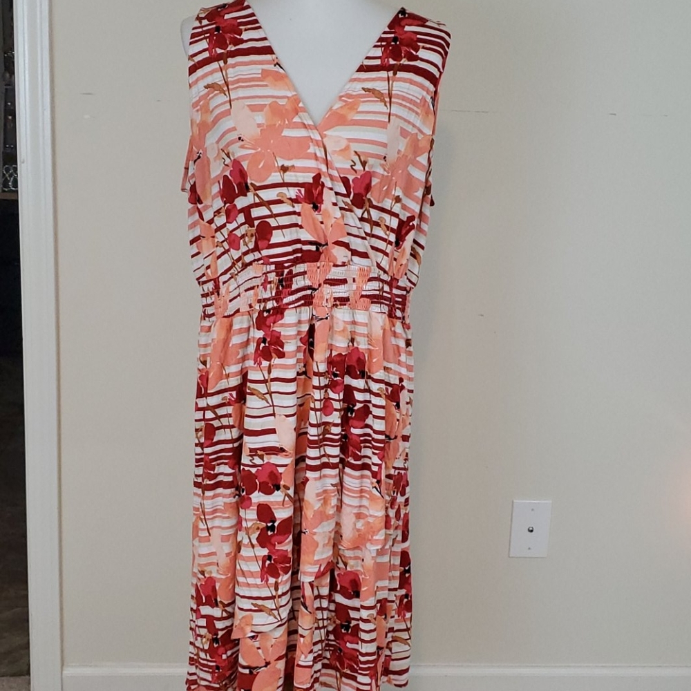 Lane Bryant v-neck print dress size 18/20
